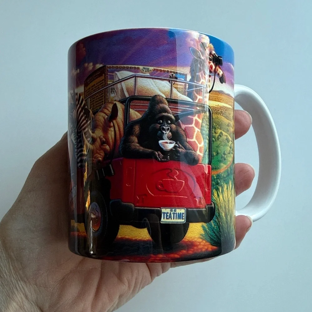 Discontinued RARE  2- Celestial Seasonings Safari Spice Tea Mugs